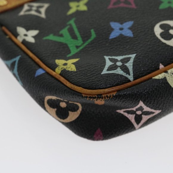 Louis Vuitton Multicolor Multicolore Black Murakami Pochette w Dustbag - Picture 6 of 16